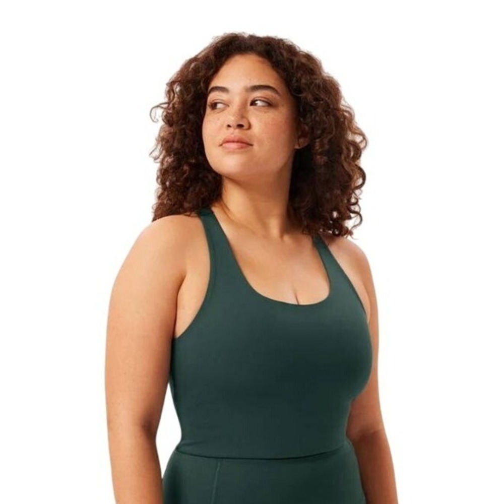 Girlfriend Collective‎ Paloma Racerback Sports Bra Large (Green) NEW
